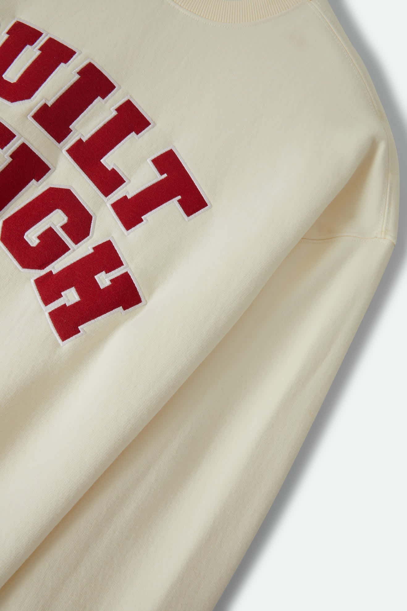 Brixton x Ford Built Tough Crew Fleece – Wimbledon White