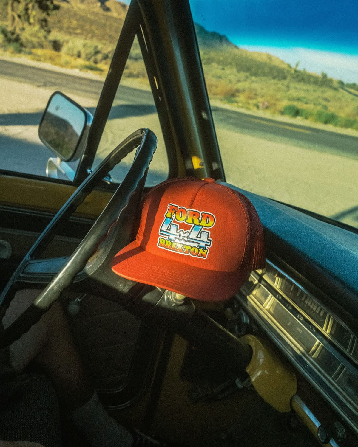 Brixton x Ford 4x4 Chrome Trucker Hat – Rangoon Red