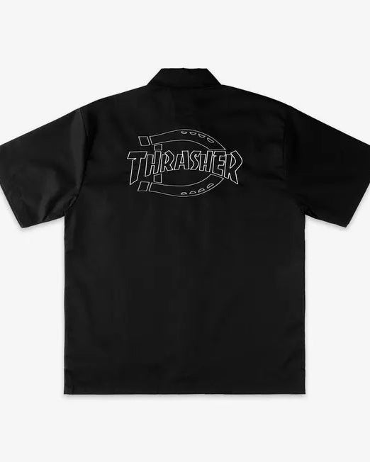 DICKIES X THRASHER WORK SHIRT (BLACK)