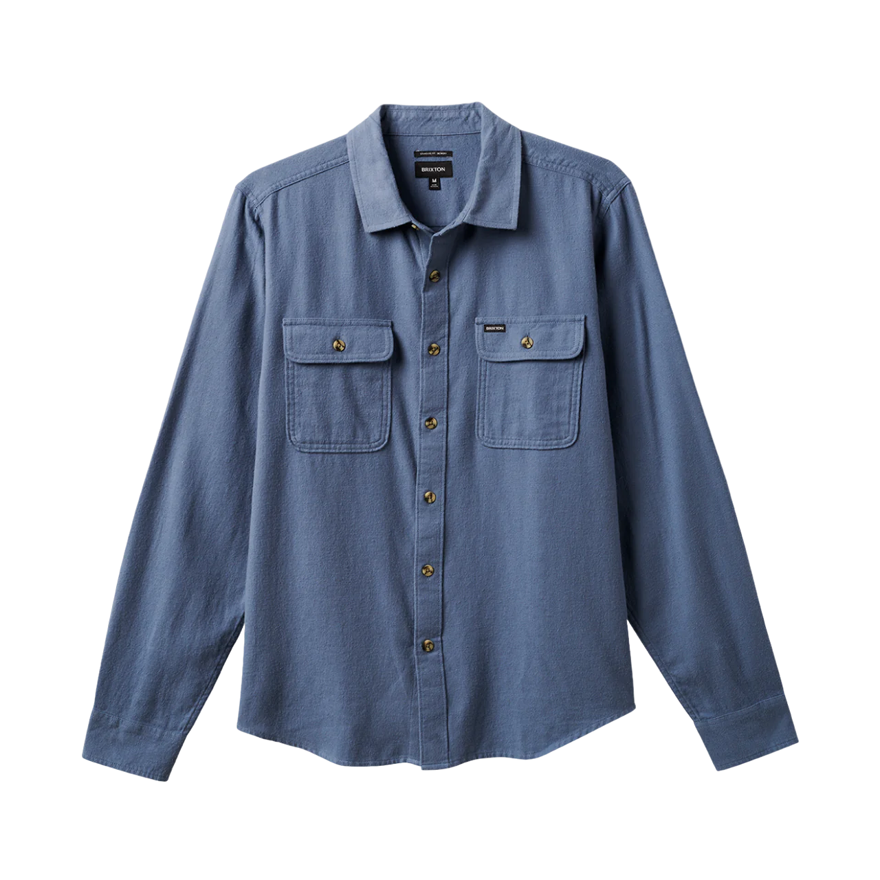 BRIXTON - Bowery Lightweight Ultra Soft Flannel - Flint Stone Blue