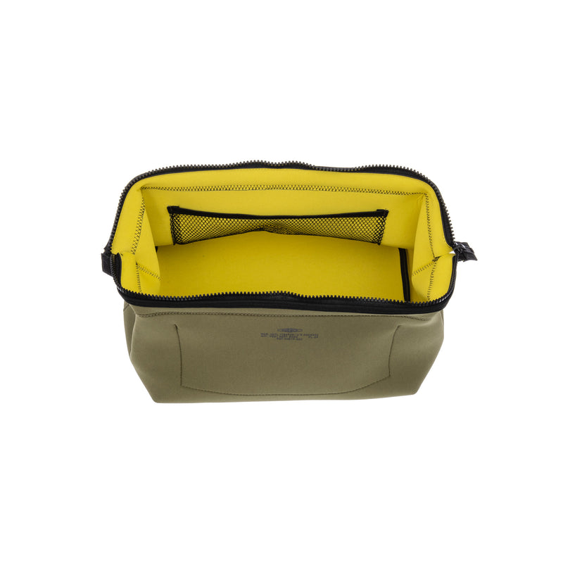 Puebco Wired Pouch Large Olive Yellow open view