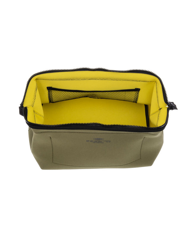 Puebco Wired Pouch Large Olive Yellow open view