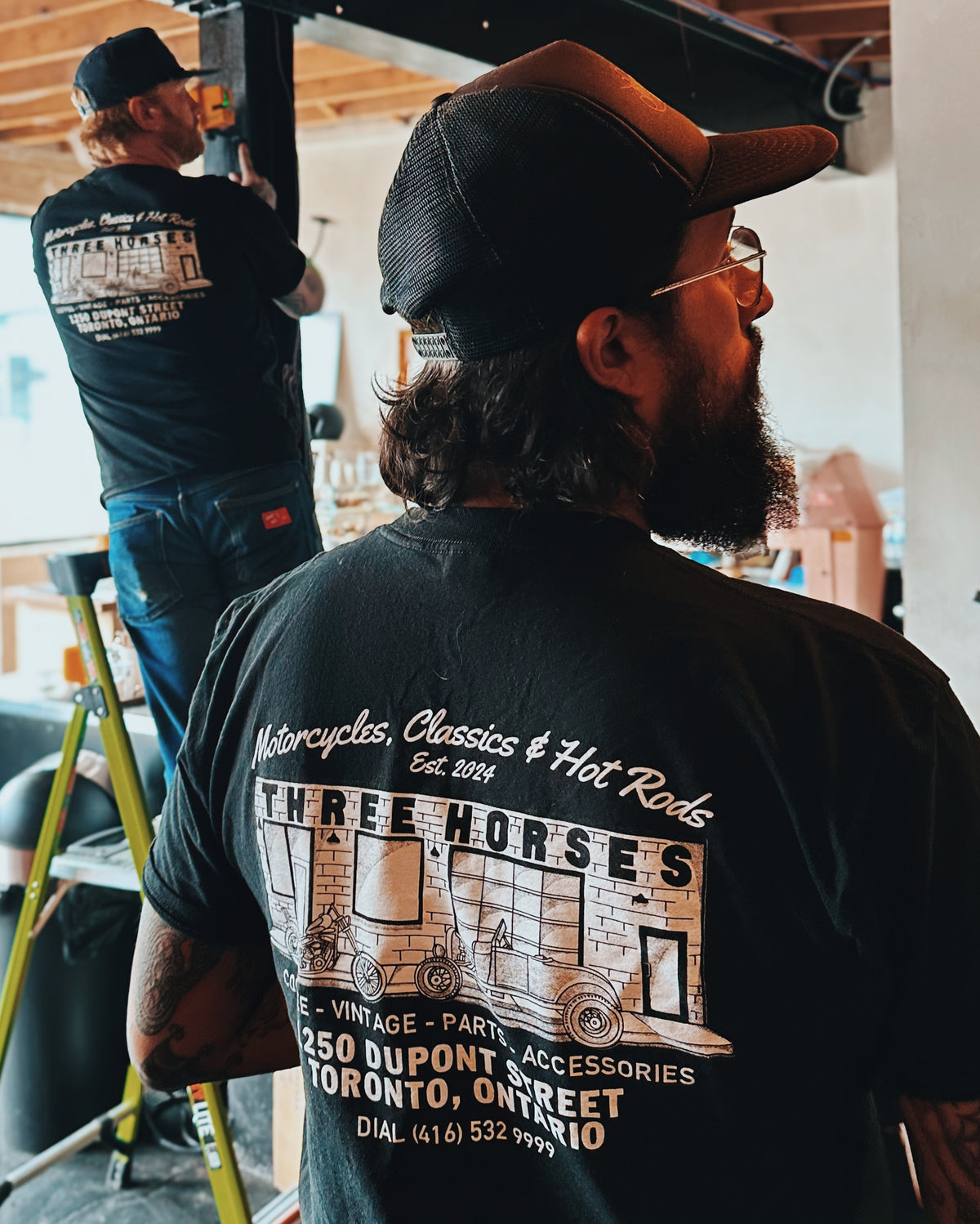 THREE HORSES Speed Shop Shirt