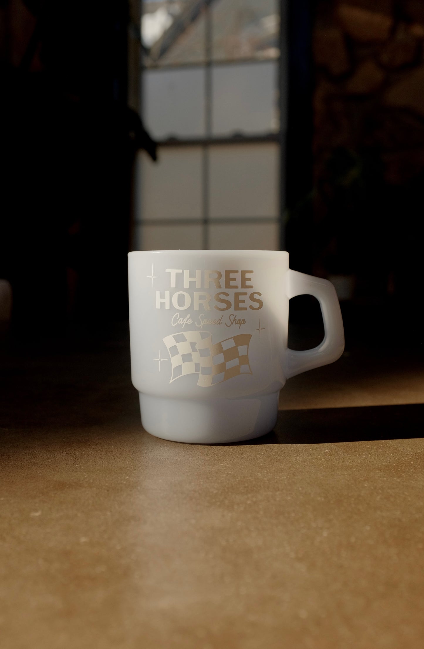 Three Horses Glass Mugs