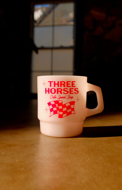 Three Horses Glass Mugs
