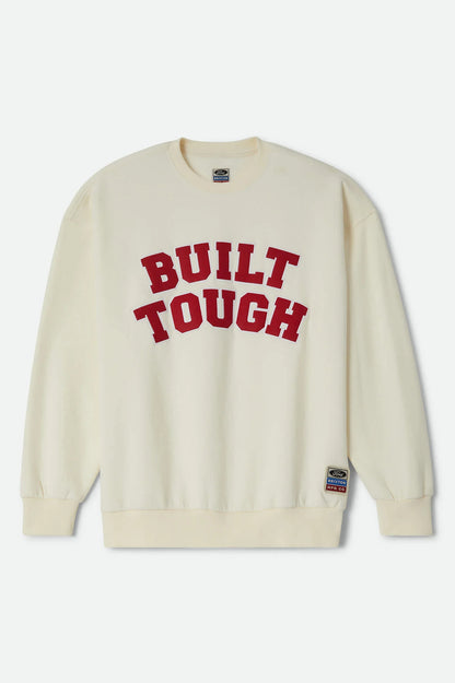 Brixton x Ford Built Tough Crew Fleece – Wimbledon White