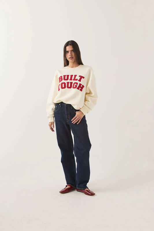 Brixton x Ford Built Tough Crew Fleece – Wimbledon White