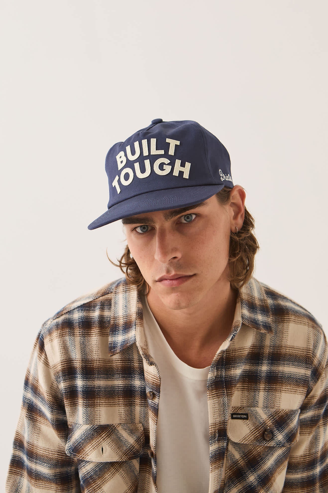 Brixton x Ford Built Tough Snapback – American Navy / Wimbledon White