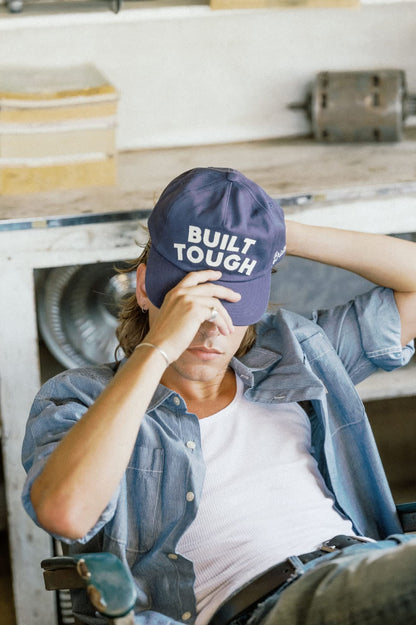 Brixton x Ford Built Tough Snapback – American Navy / Wimbledon White