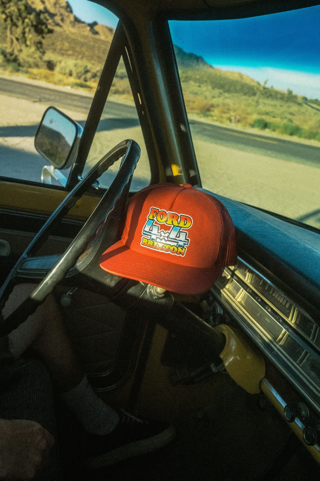 Brixton x Ford 4x4 Chrome Trucker Hat – Rangoon Red