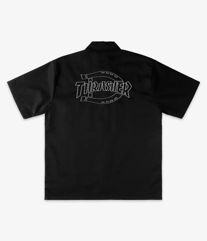 DICKIES X THRASHER WORK SHIRT (BLACK)