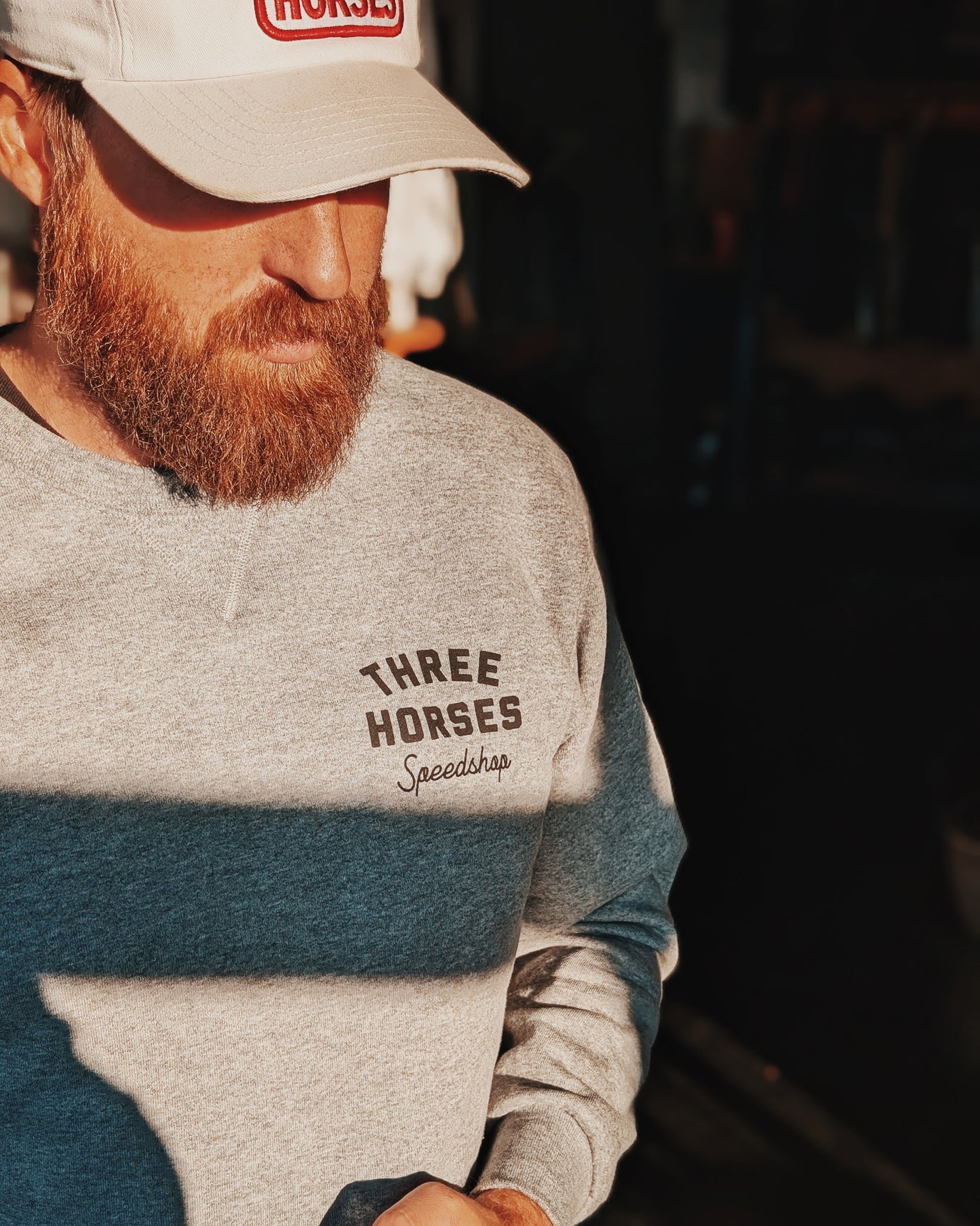 Three Horses Speed Shop Crewneck