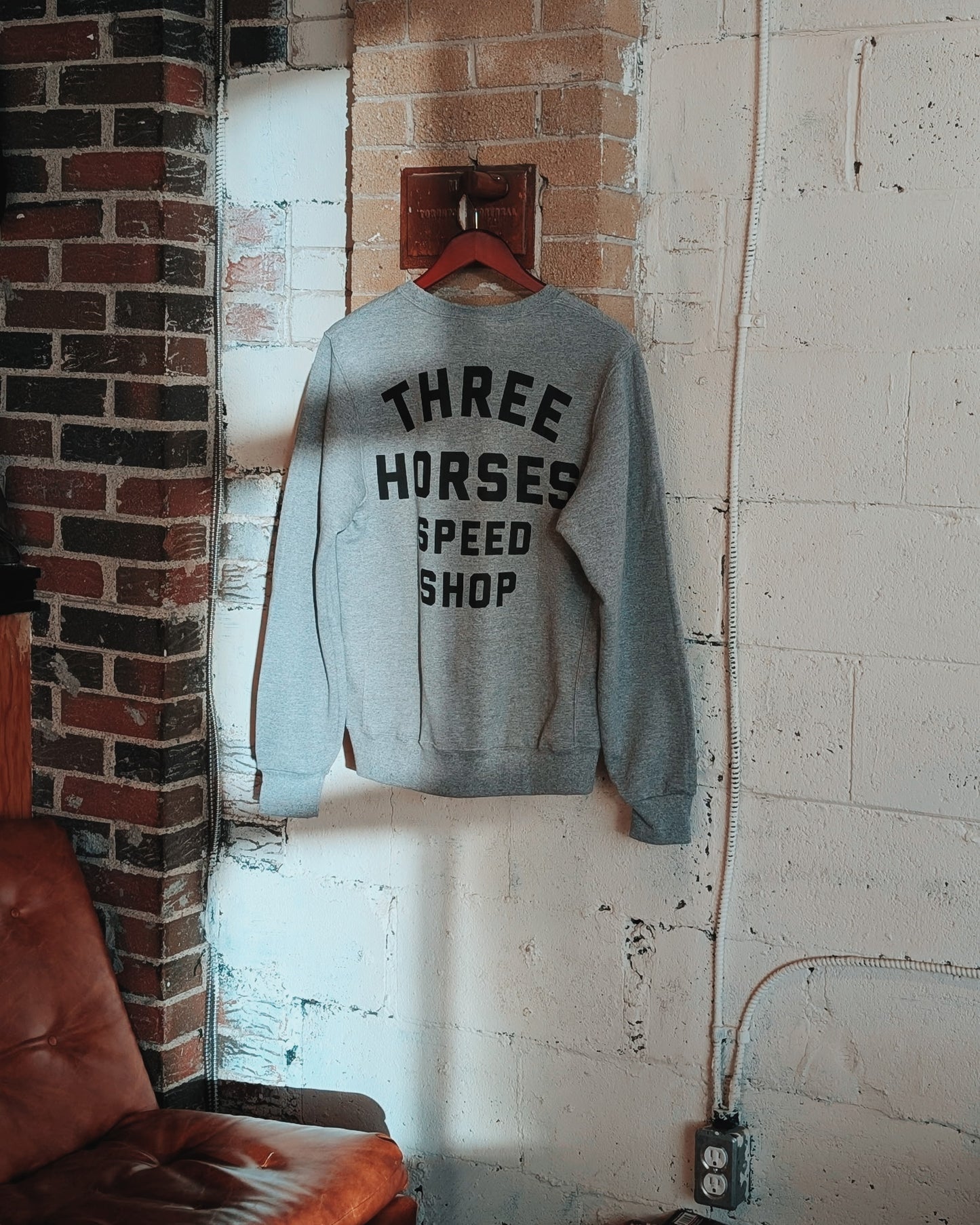 Three Horses Speed Shop Crewneck