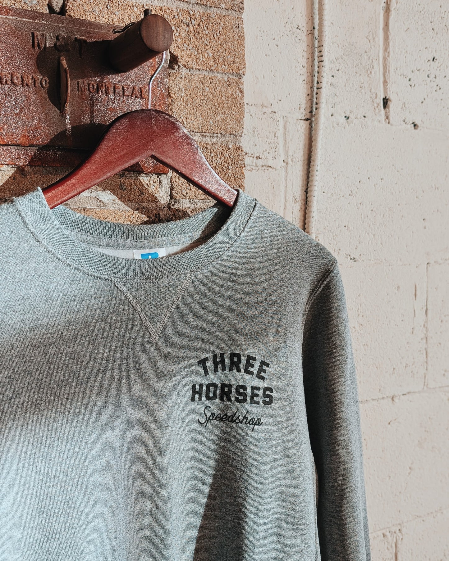 Three Horses Speed Shop Crewneck