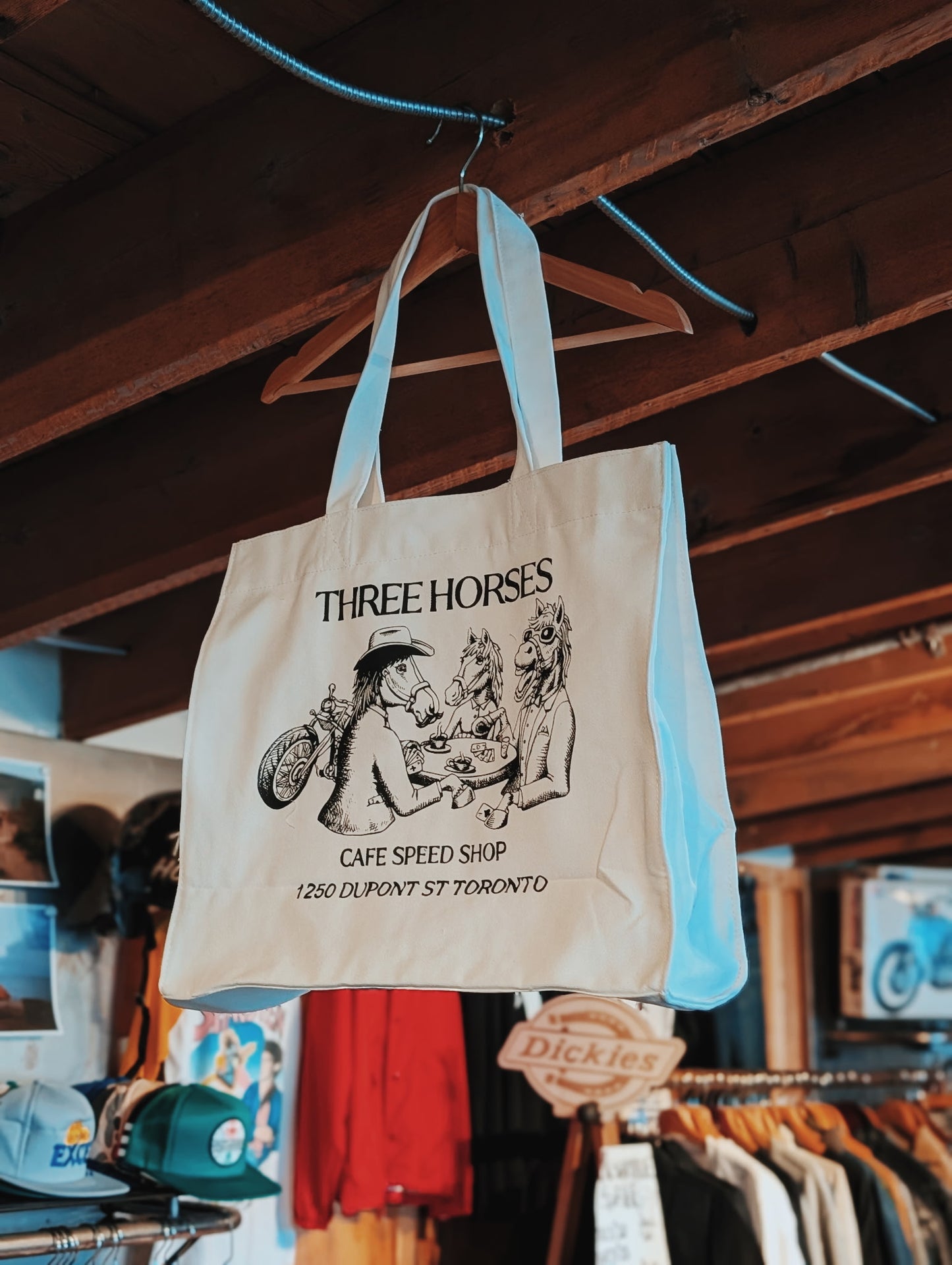 Three Horses Canvas Tote Bag – 16oz Heavyweight