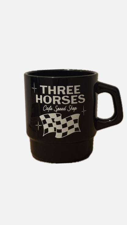 Three Horses Glass Mugs