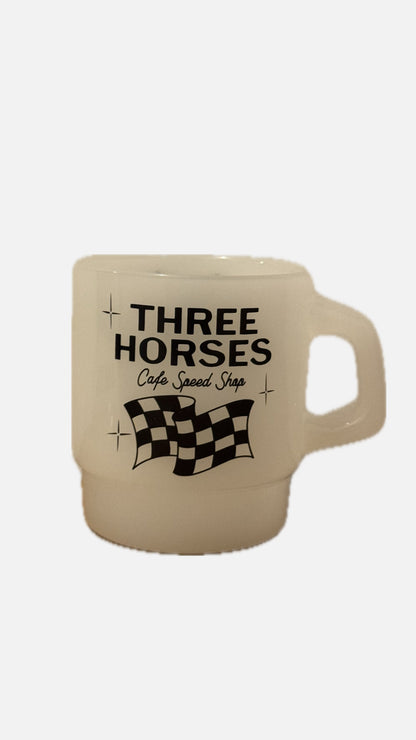 Three Horses Glass Mugs