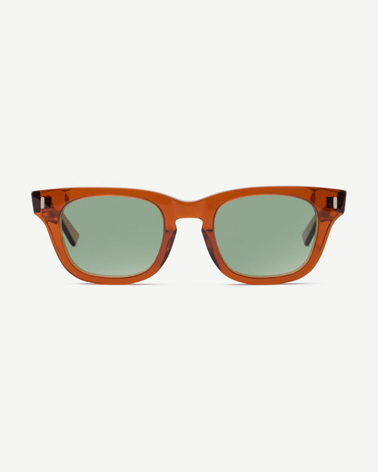 Decade Eyewear EARL 50s Coffee frame with green lenses