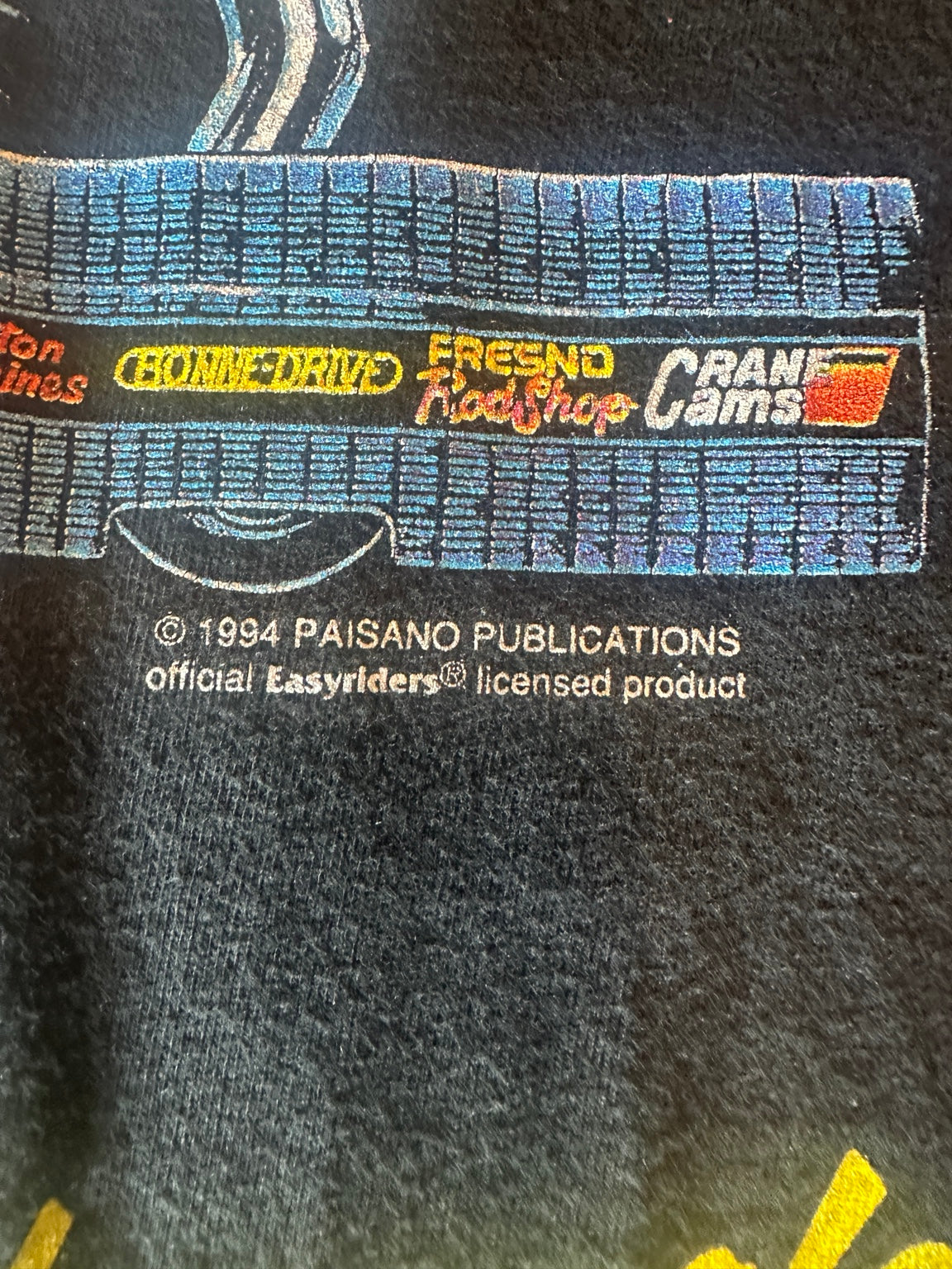 Close-up of 1994 licensed print detail