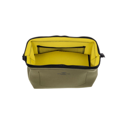 Puebco Wired Pouch Large Olive Yellow open view