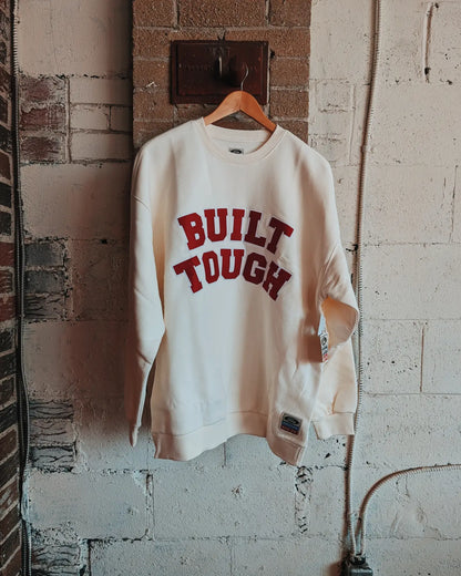 Brixton x Ford Built Tough Crew Fleece – Wimbledon White