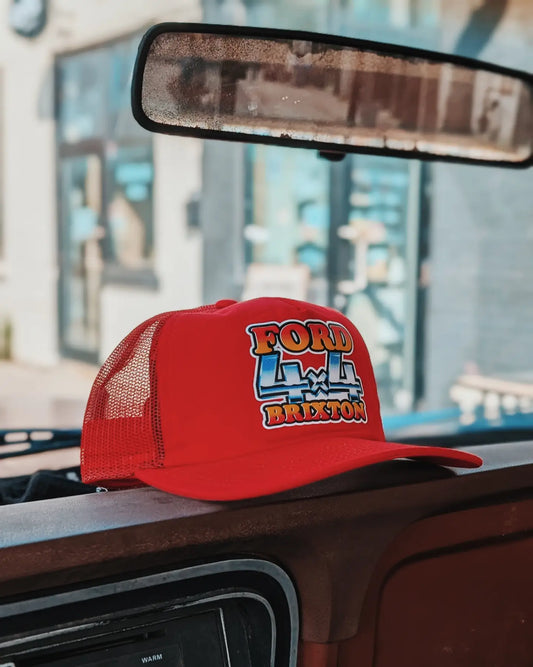 Brixton x Ford 4x4 Chrome Trucker Hat – Rangoon Red