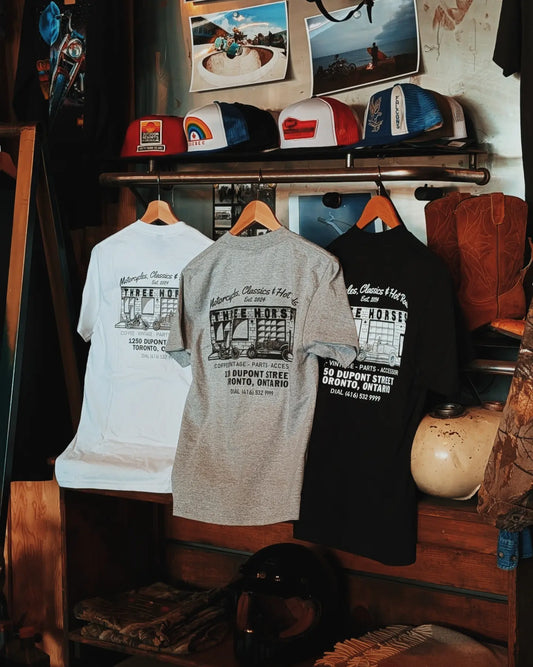 THREE HORSES Speed Shop Shirt