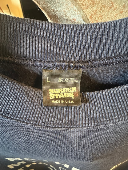 Screen Stars made in USA size large label on vintage sweatshirt