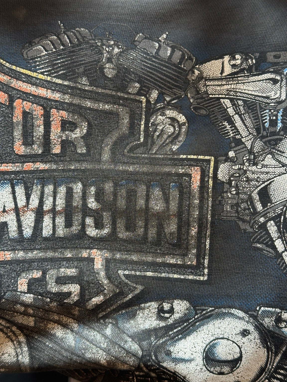 Vintage Harley-Davidson graphic detail